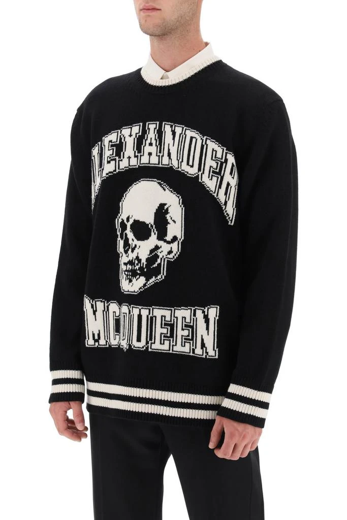 ALEXANDER MCQUEEN varsity sweater with skull motif 4