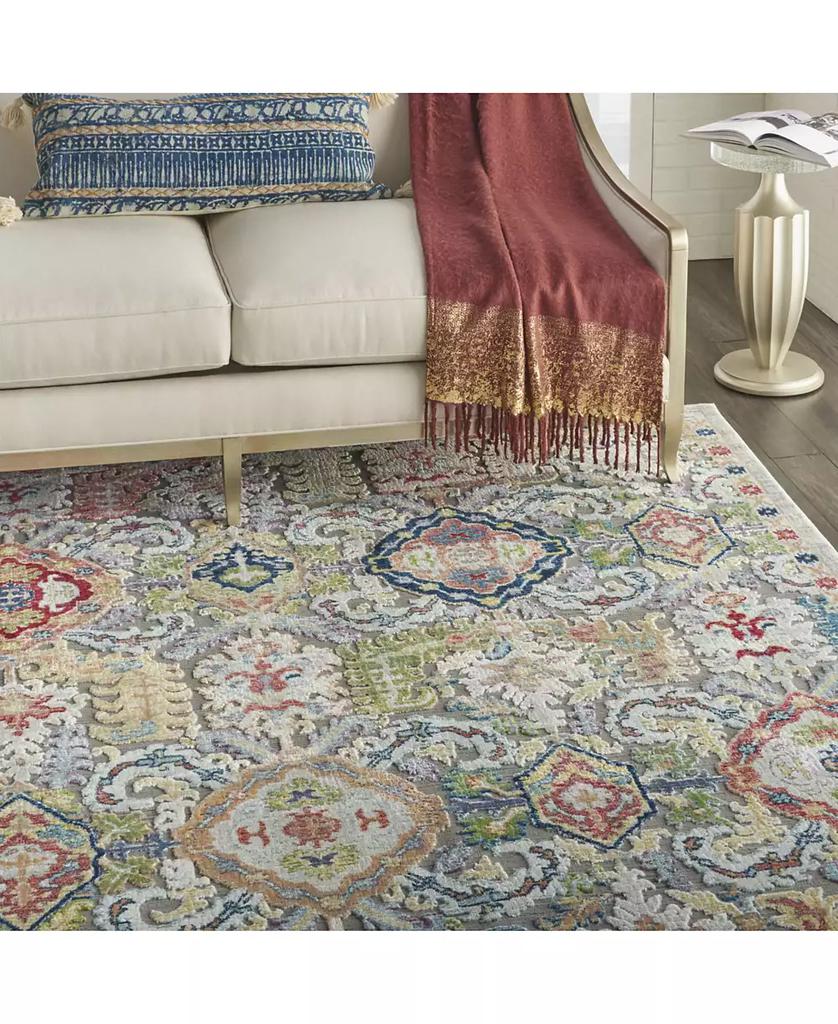 Nourison Ankara Global ANR12 Gray and Multi 7'10" x 9'10" Area Rug