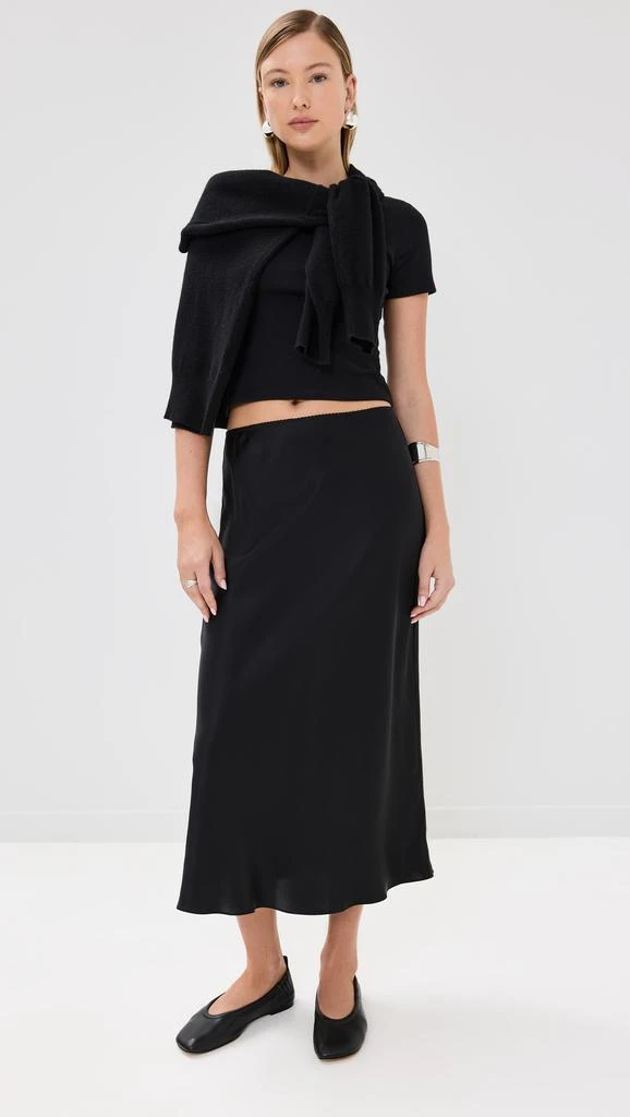 Sablyn Scallop Trim Bias Cut Pull On Skirt 1