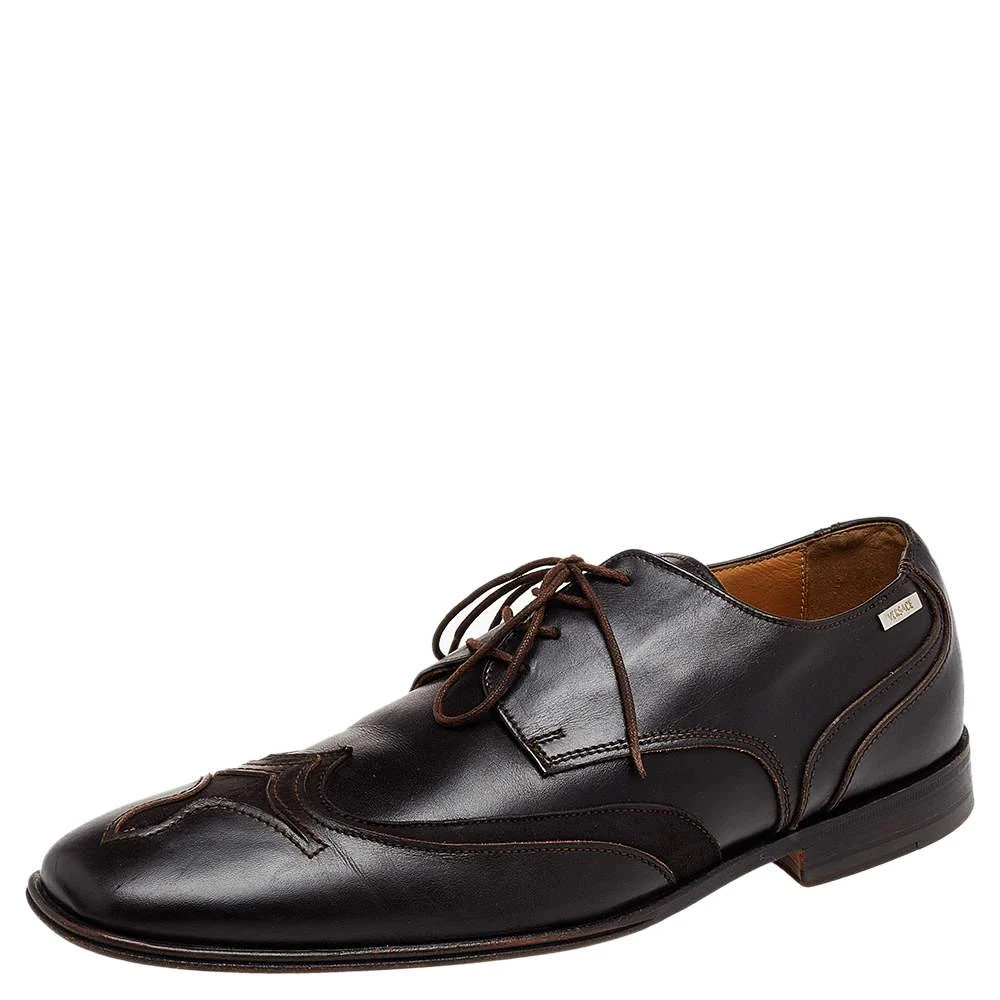 Versace Versace Brown Leather Lace Up Derby Size 41 1