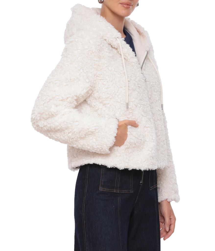 Avec Les Filles Faux Shearling Hoodie Jacket