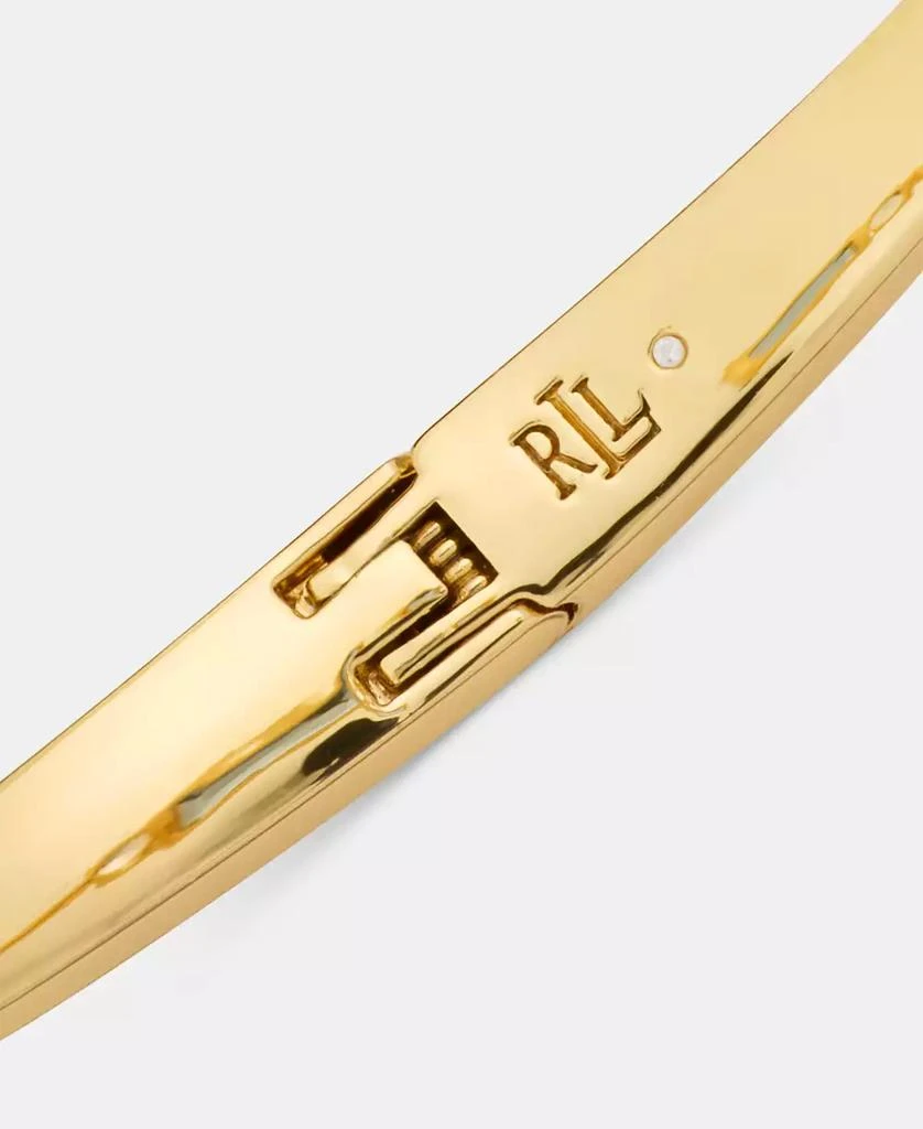 Ralph Lauren Gold-Tone Double Stone Cuff Bangle Bracelet 2