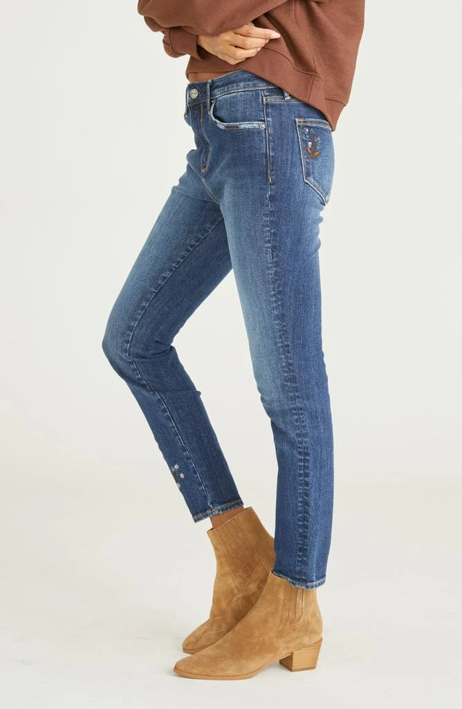 Driftwood Jackie Floral Embroidered Skinny Jeans 4
