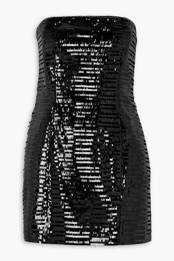 A.L.C. Elsie strapless sequined satin mini dress