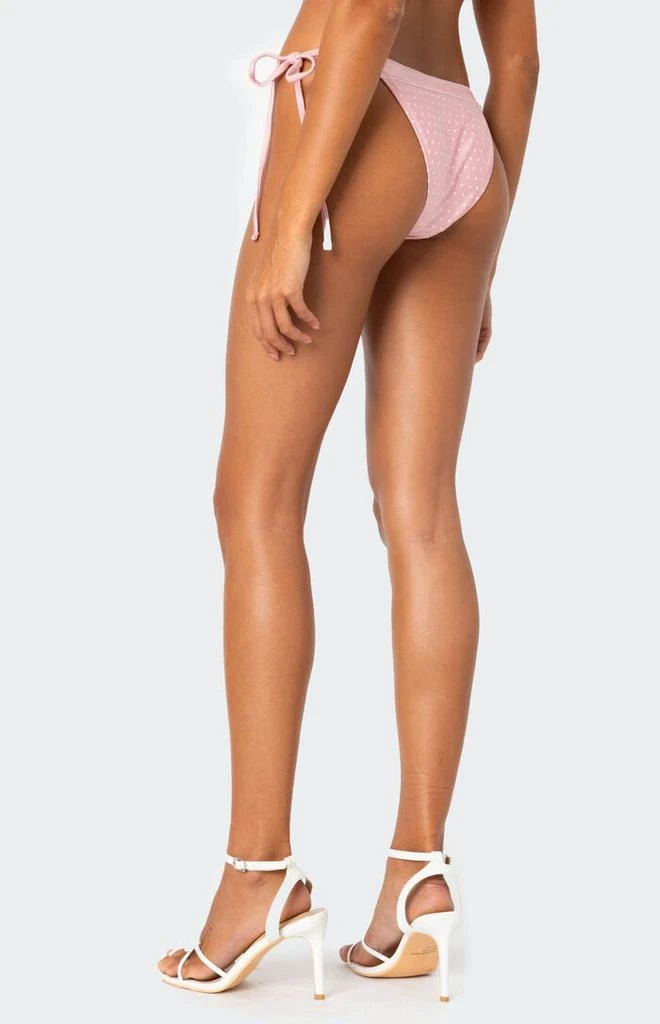 Edikted Contrast Polka Dot String Bikini Bottom 5