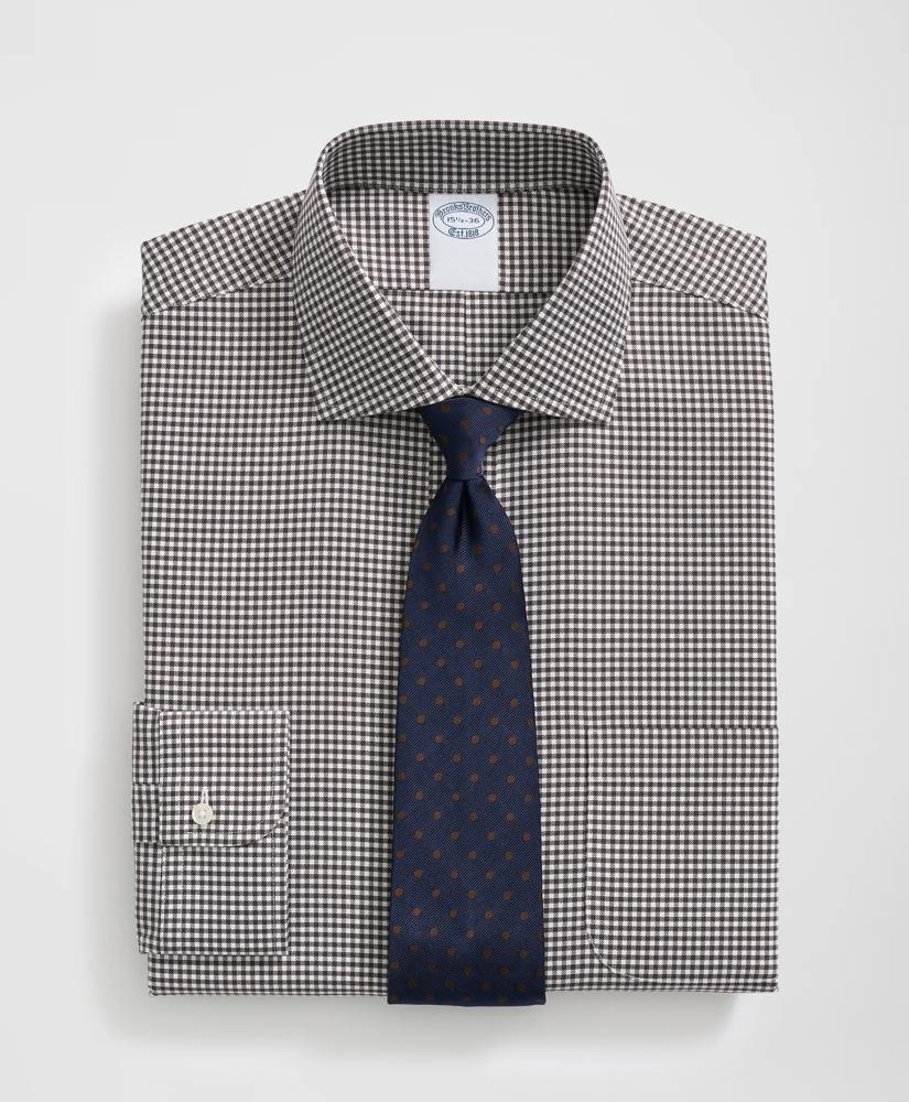 Brooks Brothers Stretch Supima® Cotton Non-Iron English Spread Collar, Gingham Dress Shirt