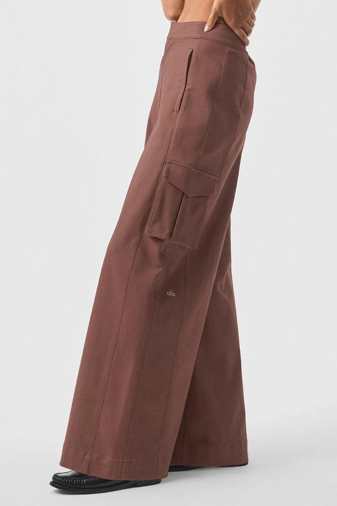 Alo Show Off Cargo Wide Leg Trouser - Chestnut 3