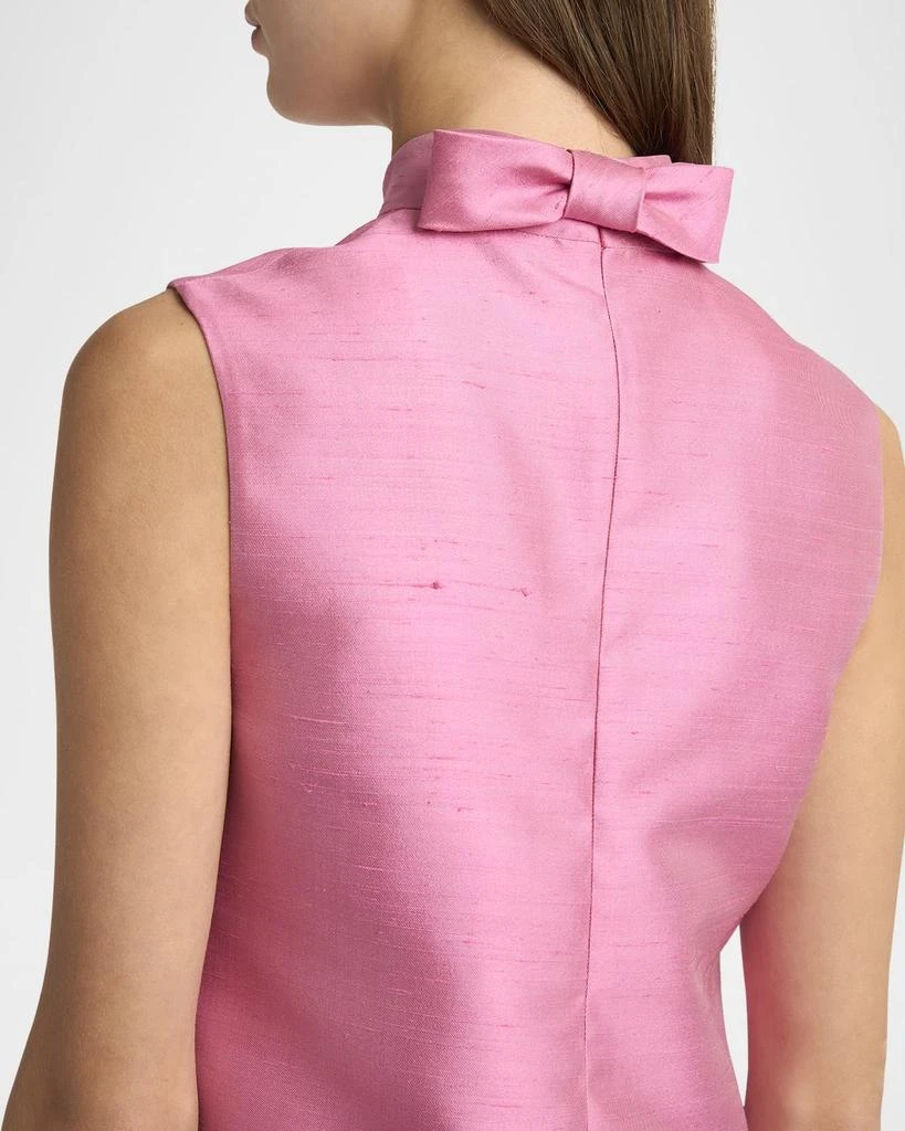 Valentino Bow Shantung Silk Mini Dress 5