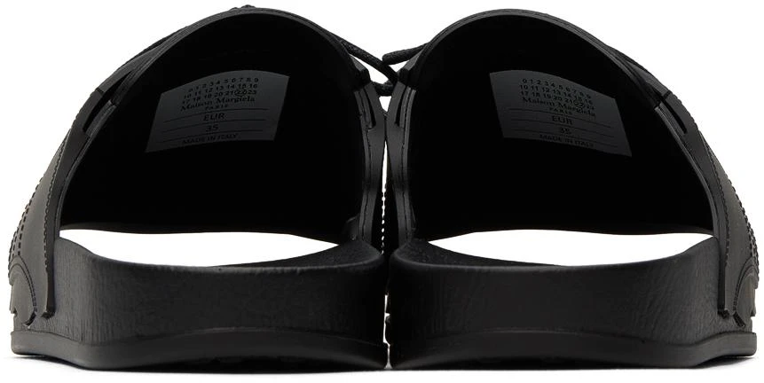 MAISON MARGIELA Black Lace-Up Slides 2