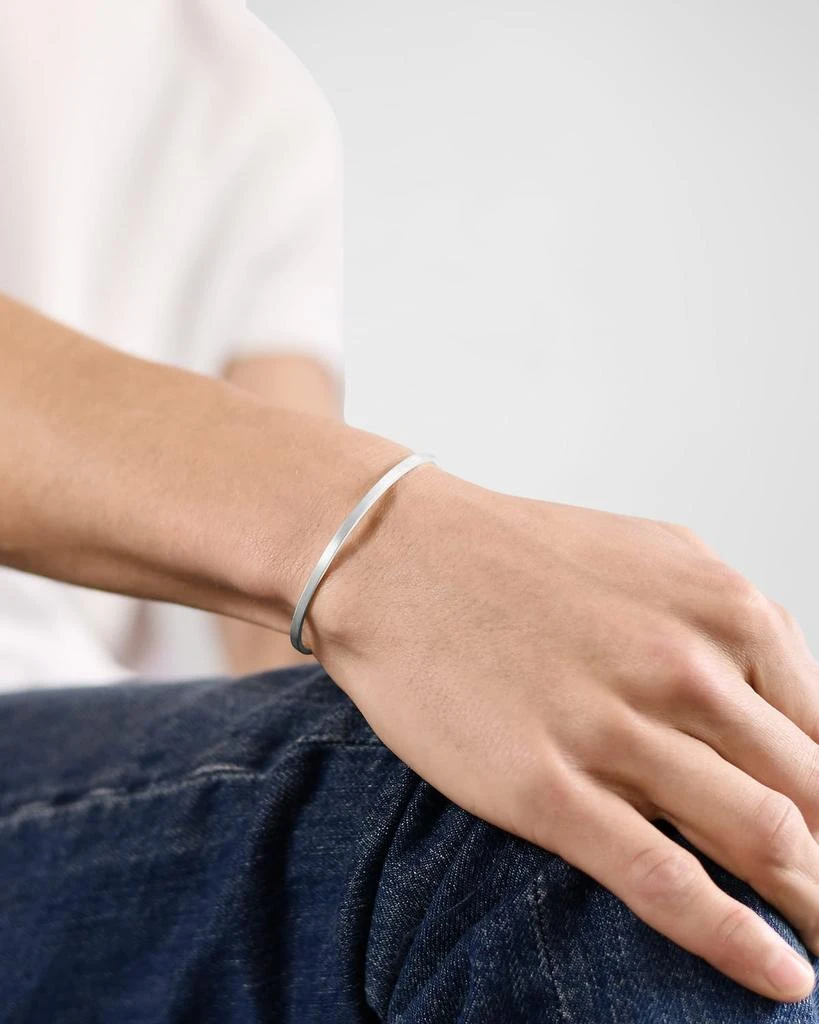 Le Gramme Men's Brushed Sterling Silver Cuff Bracelet 2