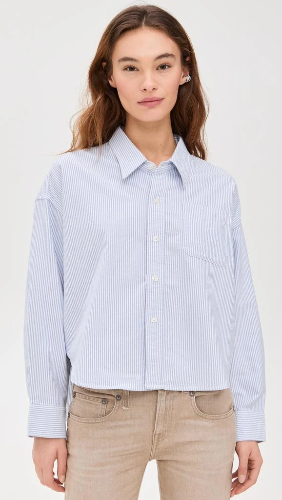 Denimist Cropped Button Front Shirt 6