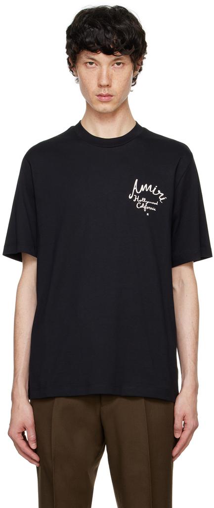 AMIRI Black 'Hollywood' T-shirt - T-Shirts - Free Shipping