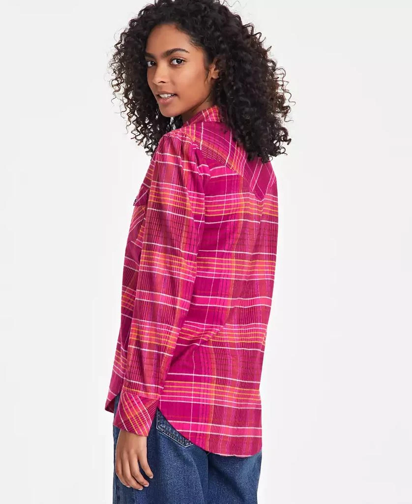 On 34th Women's Plaid Puff Sleeve Flannel Shirt, Exclusively at Macy's 4