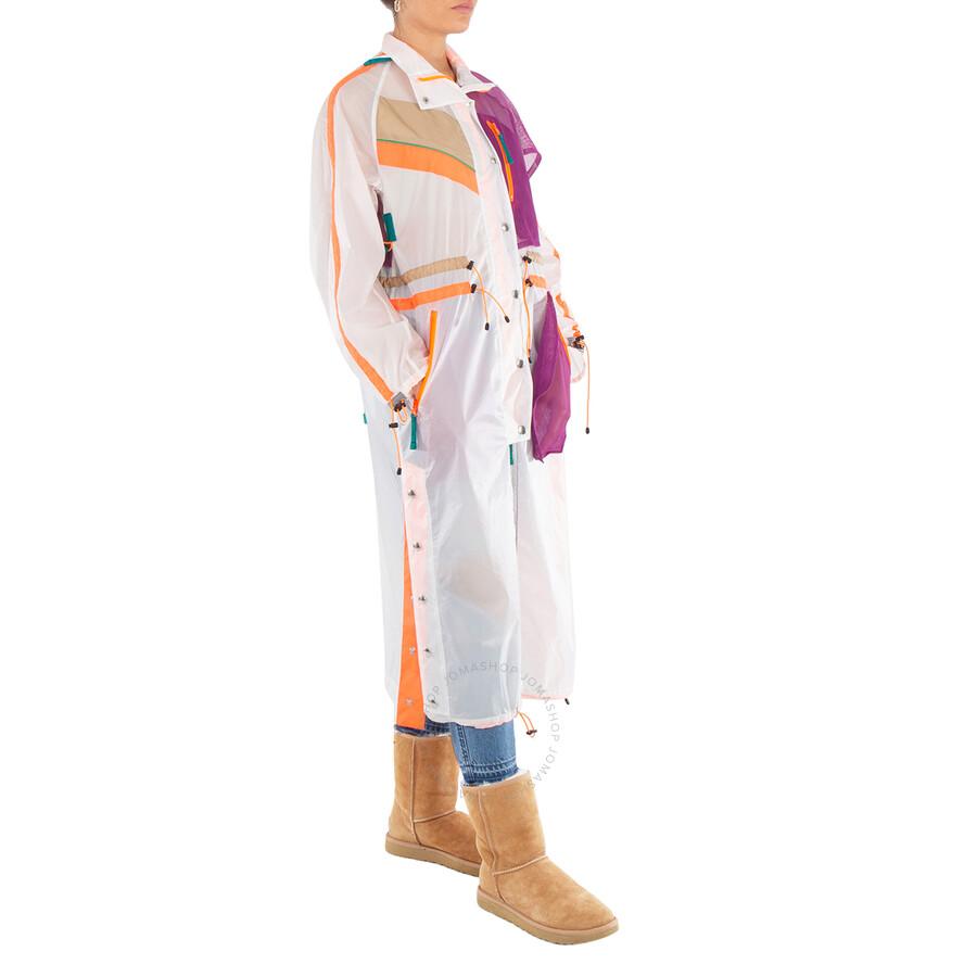 Kolor Ladies Colorblock Transparent Nylon Mesh Coat