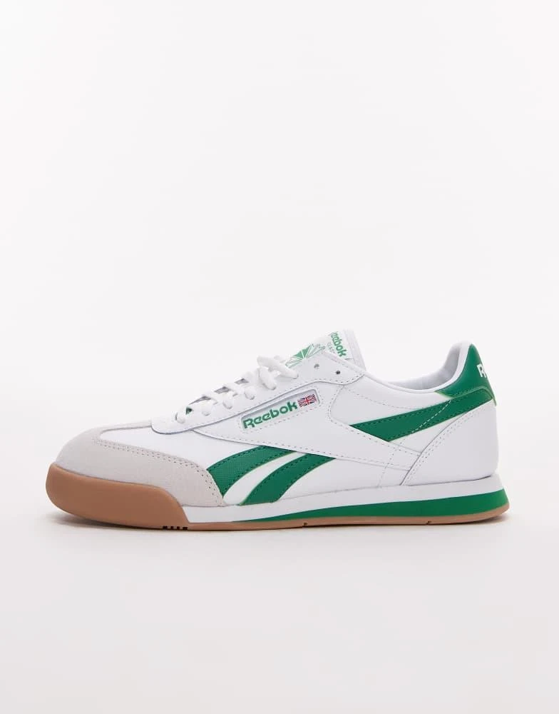 Reebok Rebook Campio XT trainers in white and green 2