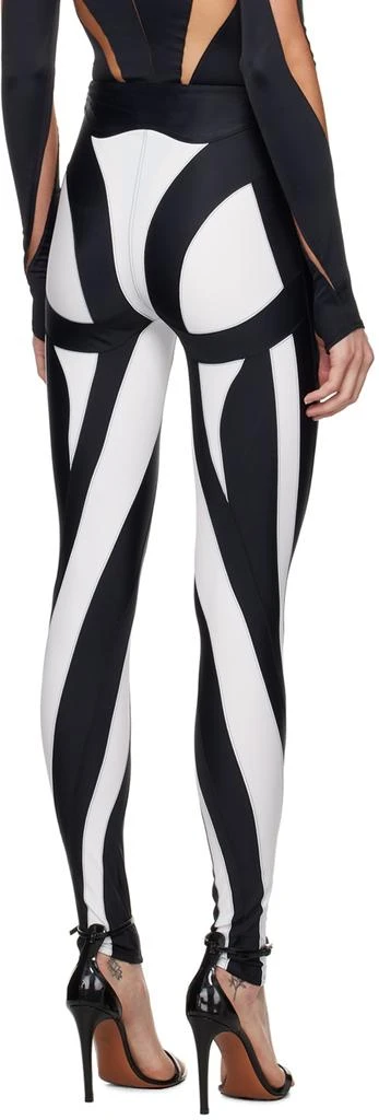 Mugler Black & White Spiral Leggings 3