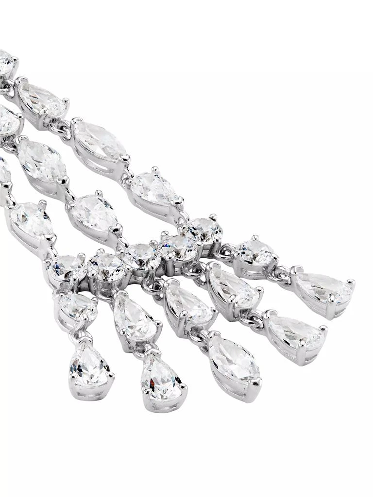 Adriana Orsini Feliz Sterling Silver & Cubic Zirconia Linear Chandelier Earrings 4