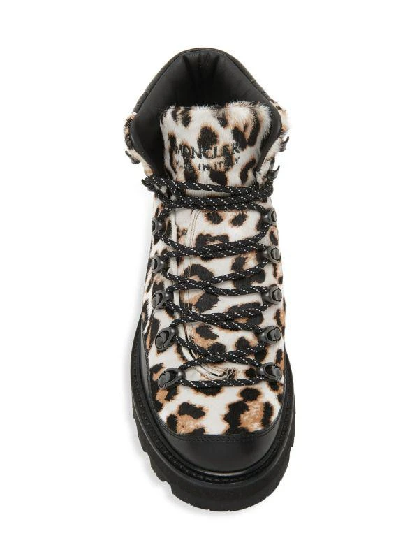 Moncler Peka Trek Leopard Calf Hair Hiking Boots 5