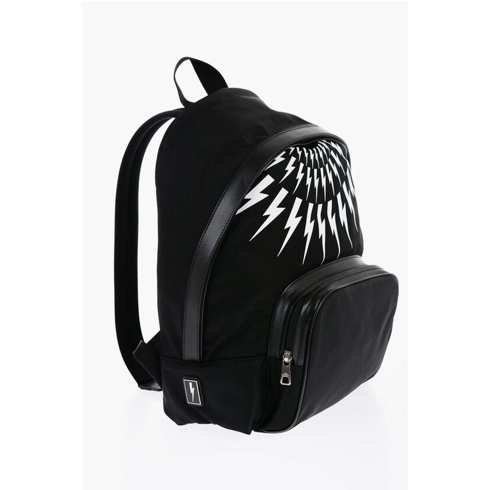 Neil Barrett Fabric FAIR-ISLE THUNDERBOLT Men's Backpack