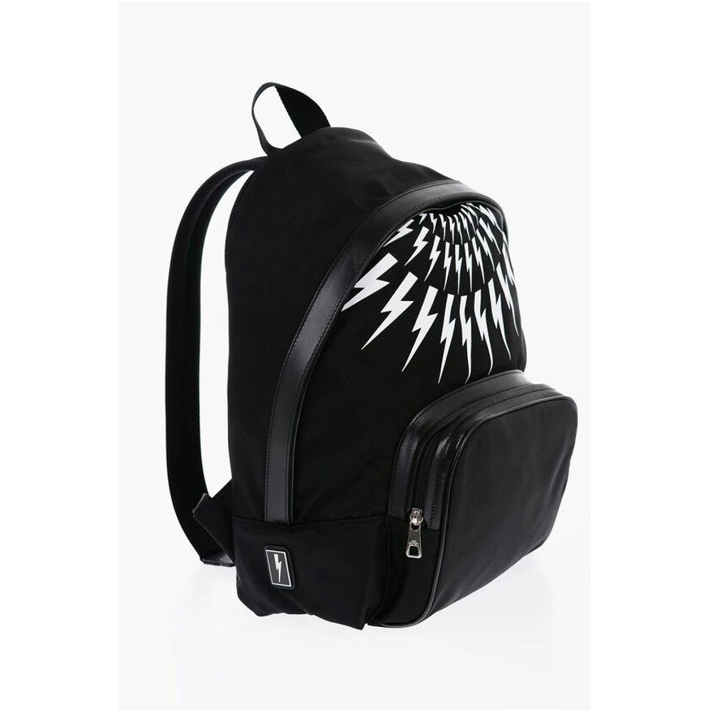 Neil Barrett Fabric FAIR-ISLE THUNDERBOLT Men's Backpack 2