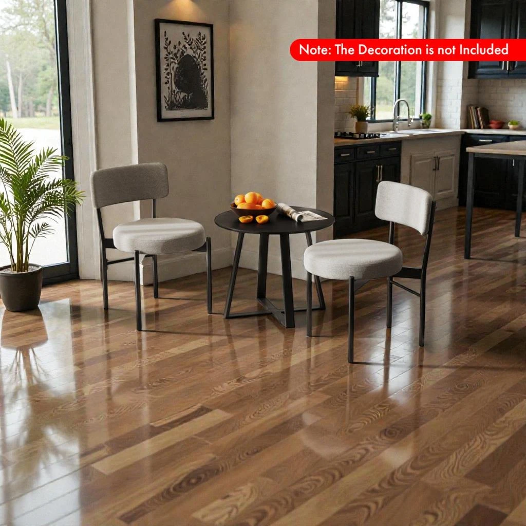 Hivvago Pair of 2 Dining Chairs with Cushioned Seats and Supportive Curved Back 2