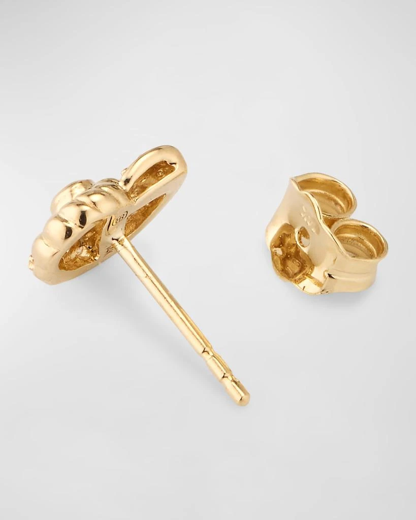 Sydney Evan 14k Yellow Gold Nautilus Shell Stud Earrings With Diamonds 4