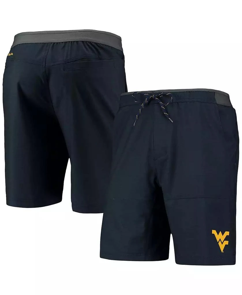 Columbia Men's Navy West Virginia Mountaineers Twisted Creek Omni-Shield Shorts 1