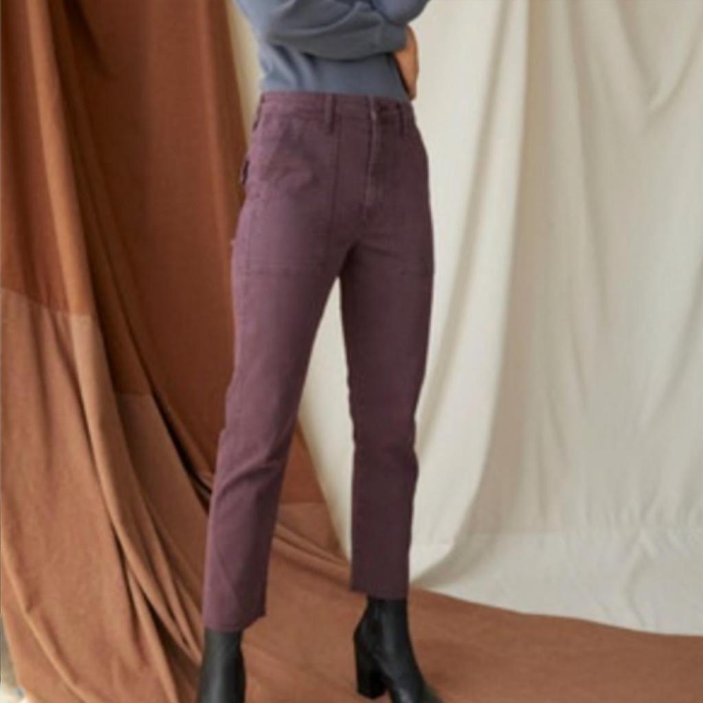 AMO Easy Army Trouser In Wine Tasting