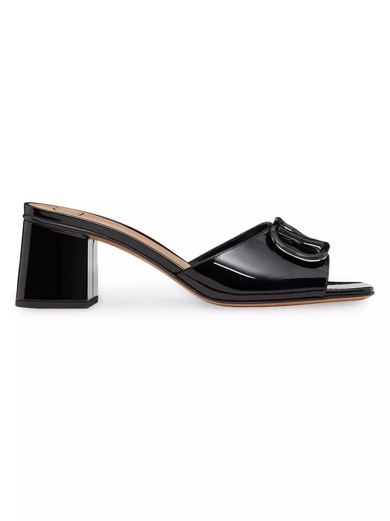 Valentino VLogo Signature 60MM Patent Leather Slide Sandals 1