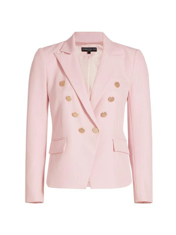 Generation Love Amelia Double-Breasted Stretch Crepe Blazer 6