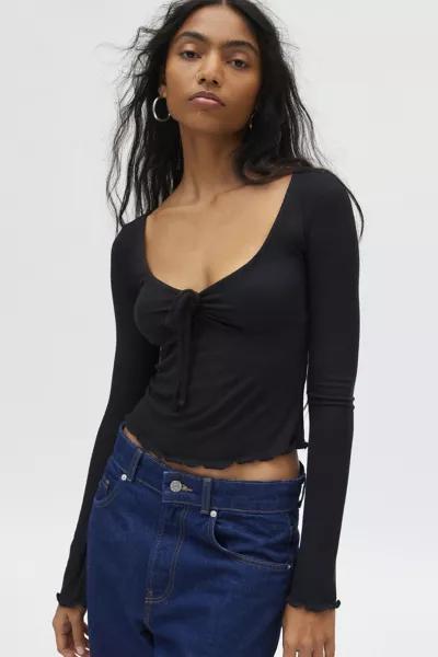 Kimchi Blue Kimchi Blue Quinn Ribbed Long Sleeve Top