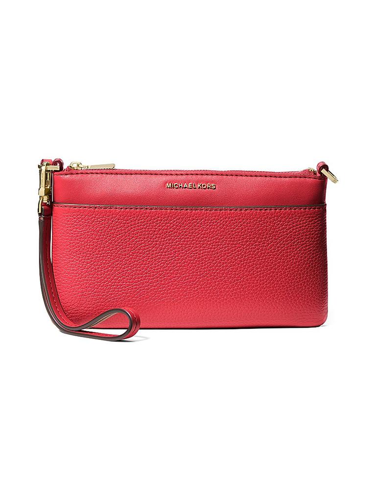 Michael Kors Medium Jet Set Logo Leather Wristlet