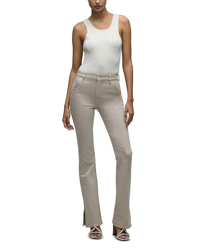 Hudson Barbara High Rise Bootcut Jeans in Oxford Tan 2