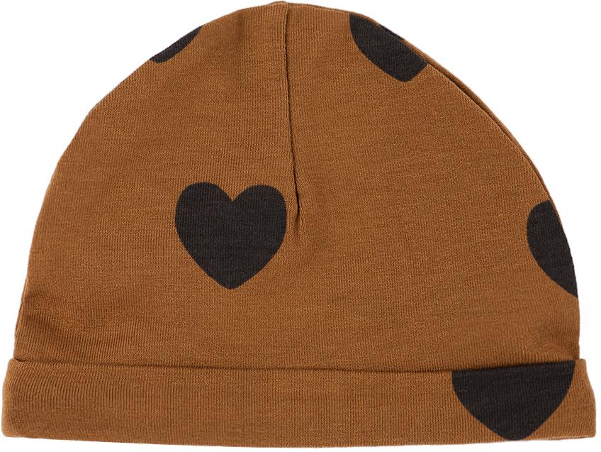 Mini Rodini Baby Brown Hearts Beanie