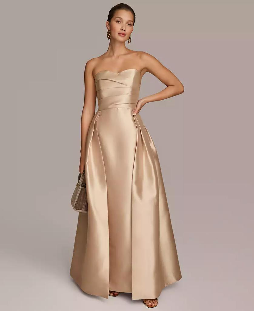 【Donna Karan New York】Straight-Neck Chiffon-Sash Gown Donna Karan New York Women's Straight-Neck Chiffon-Sash Gown