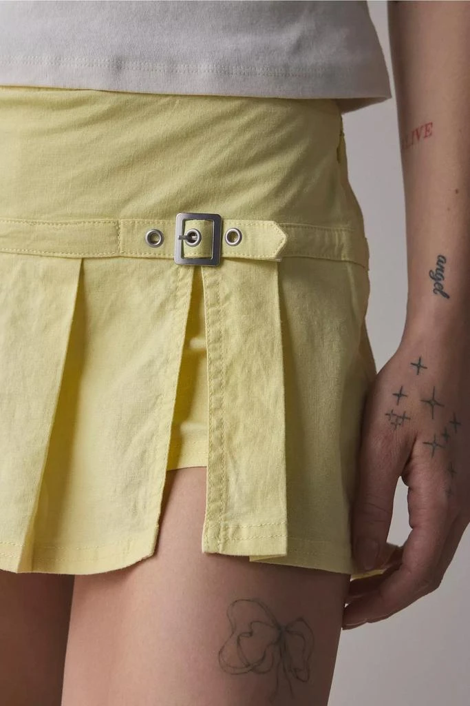 BDG BDG Shaina Belted Linen Micro Mini Skort 3