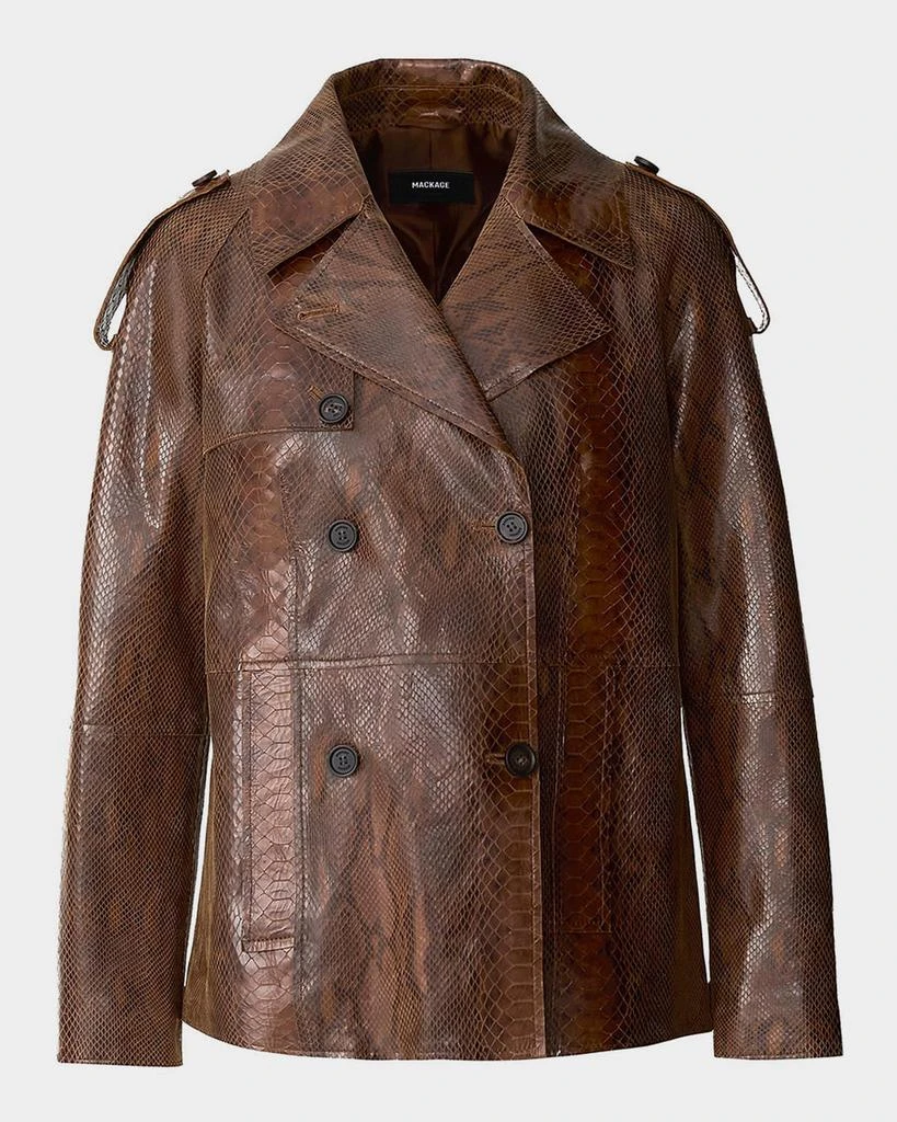 Mackage Dolores-SNK Double-Breasted Leather Jacket