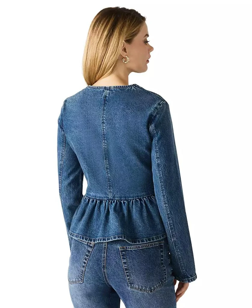 Steve Madden Women's Abigale Collarless Button Front Blazer 4