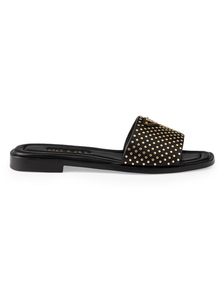 【送料&関税込】Prada Embroidered Fabric Slippers Prada Embroidered Fabric Slides | Saks Fifth Avenue