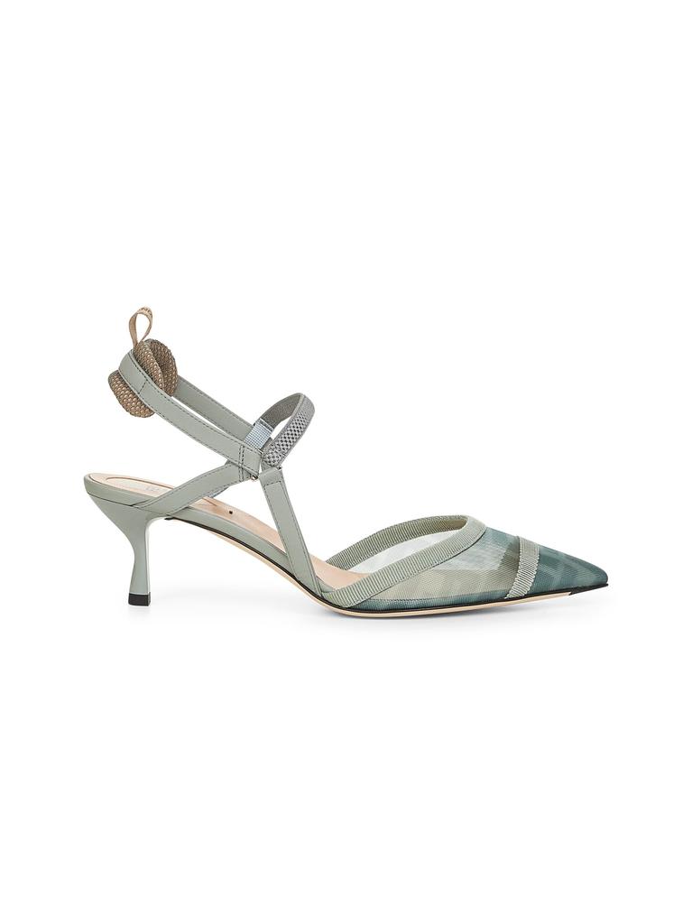 Fendi FENDI | Matcha green mesh Colibrì Lite slingback | Women | 36