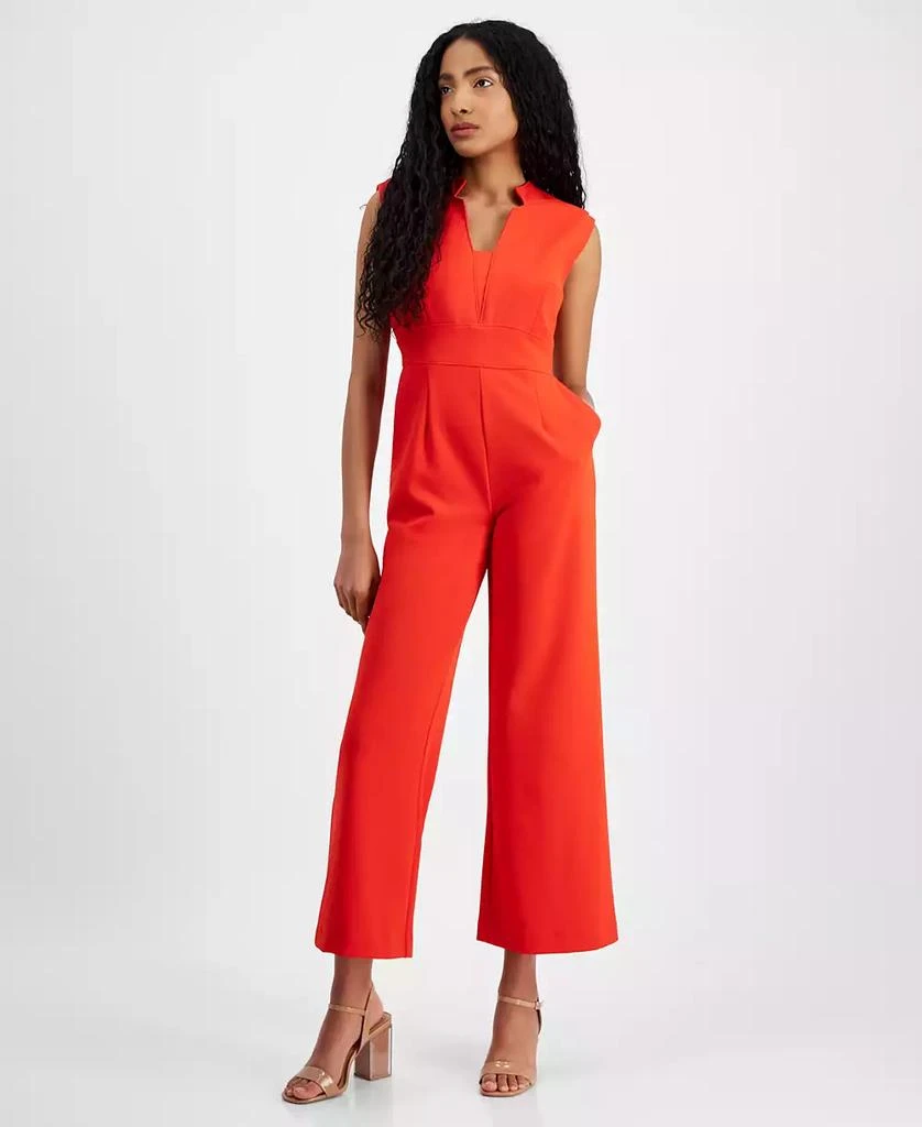 Tahari Petite Star-Neck Jumpsuit 1