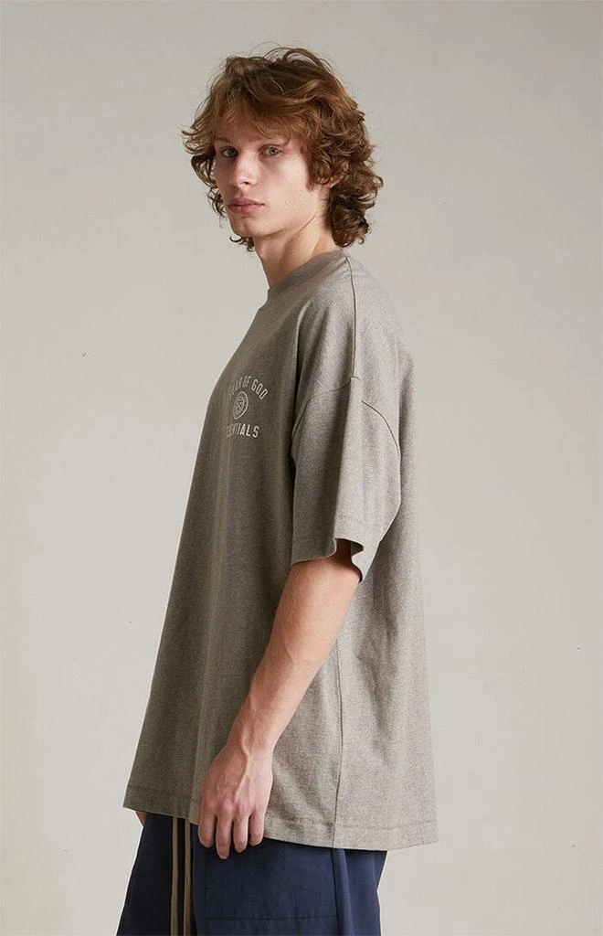 Essentials Heather Grey University Crew Neck T-Shirt 3