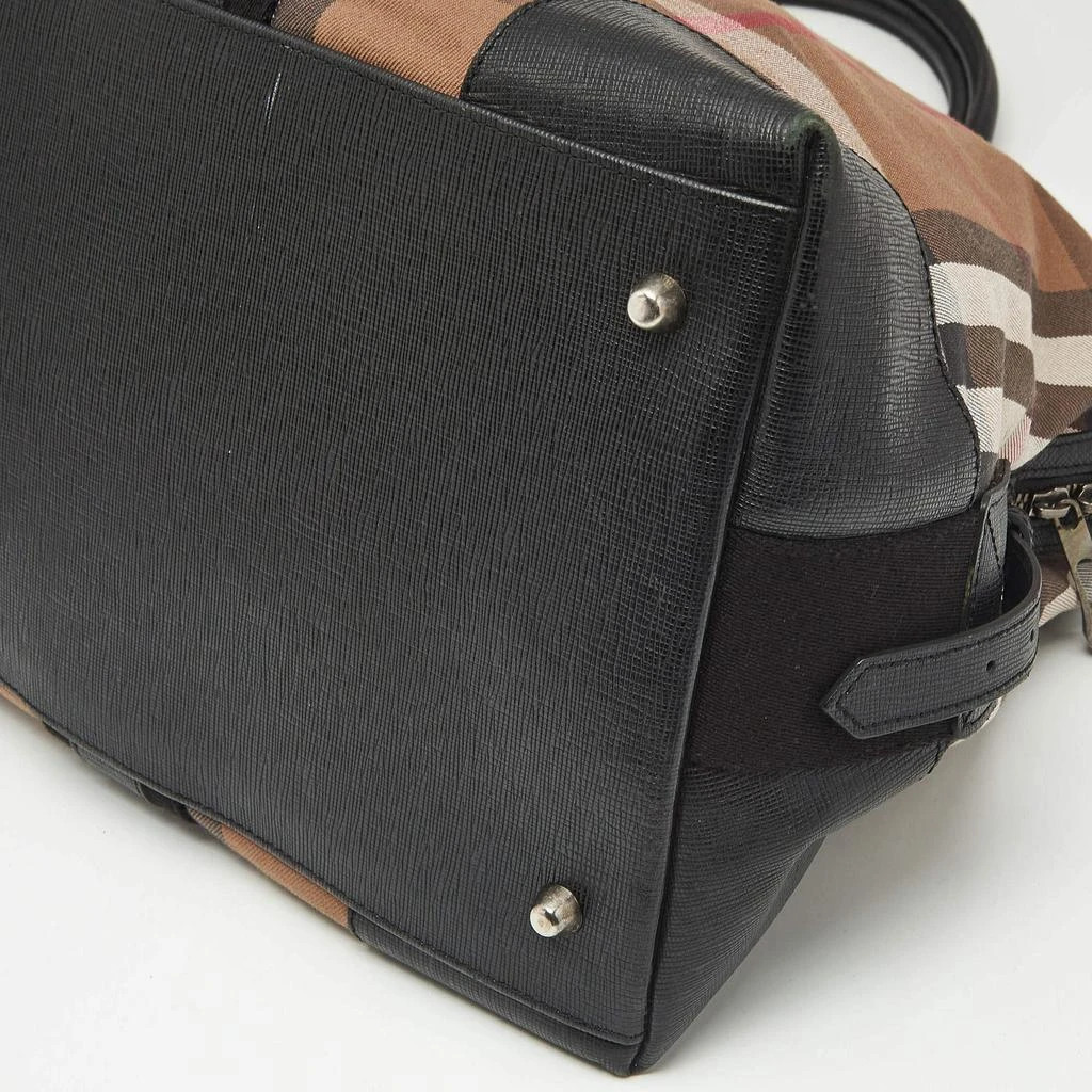 Burberry Burberry Brown/Black House Check Canvas and Leather Duffel Bag 13