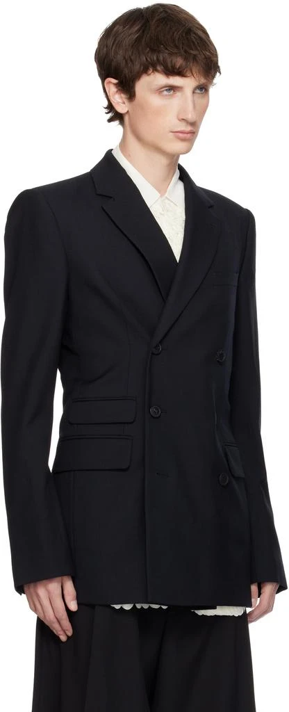 Dries Van Noten Black Regular Fit Wool Blazer 2