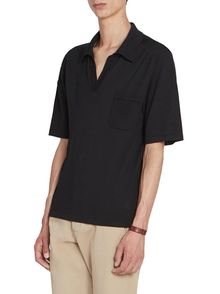 Yves Saint Laurent Cassandre Polo Shirt in Wool 2