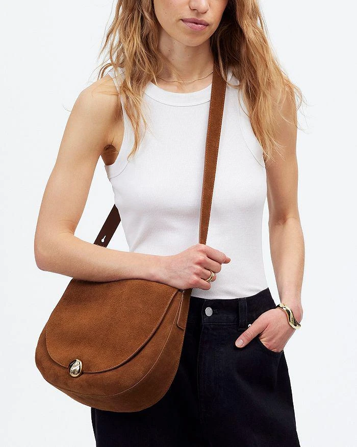 Madewell The Dakota Large Suede Saddle Bag 3
