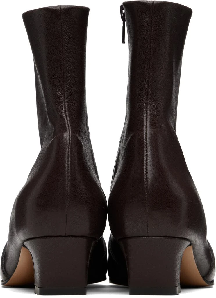 Khaite Brown Nevada Stretch Low Boots 2