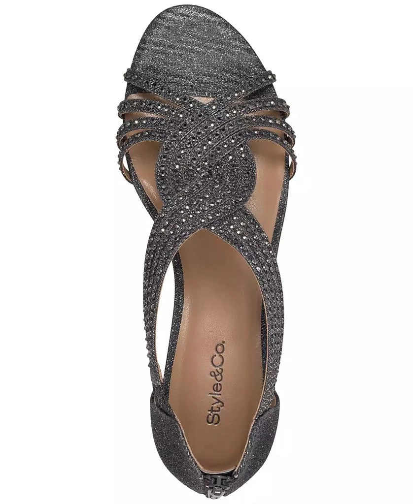 Style & Co Women's Ginifur Embellished Strappy Wedge Sandals, Created for Macy's 3