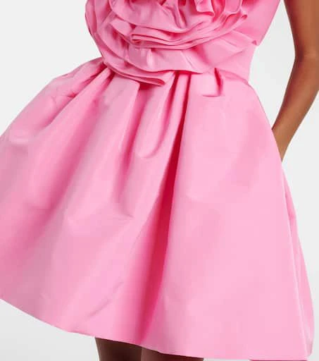Carolina Herrera Floral-appliqué silk faille cocktail dress 5