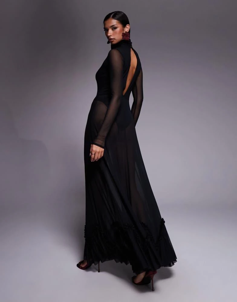AFRM AFRM sheer overlay roll neck body ruffle trim maxi dress in black - Dresses & Skirts - Compare Prices from 9+ Stores - Free Shipping - BeyondStyle AFRM AFRM sheer overlay roll neck body ruffle trim maxi dress in black - Dresses & Skirts - Compare Prices from 9+ Stores - Free Shipping - BeyondStyle